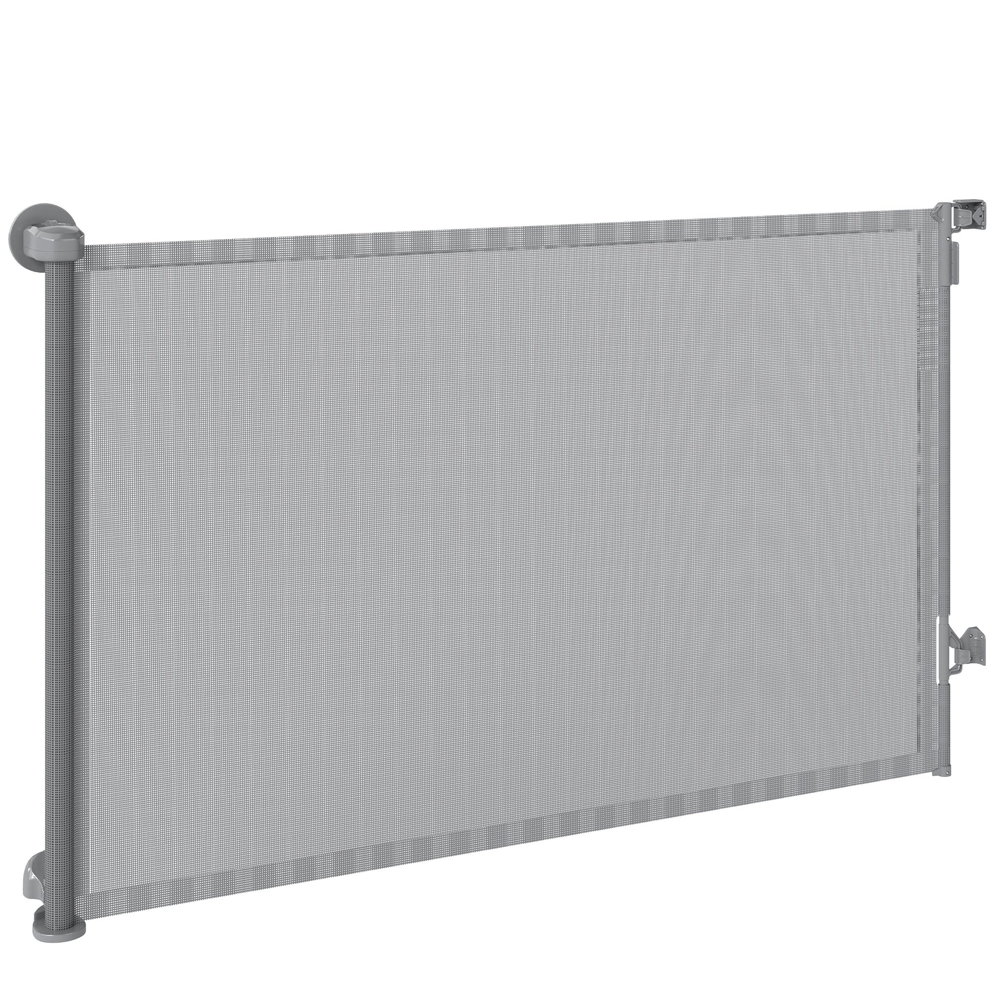 Retractable Dog Gate, 36.6" Tall,  Extends to 55" Wide, Mesh Pet Gate with Single Hand Operation, for Stairs, Doorways