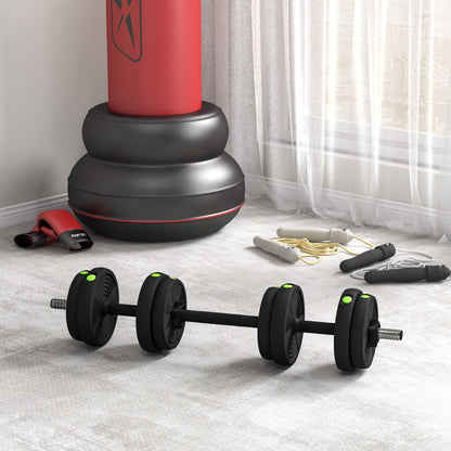 Soozier 33LBS 2-in-1 Adjustable Barbell & Dumbbells Set, Weights Set with Non-slip Handles for Men and Women Home Gym Tr