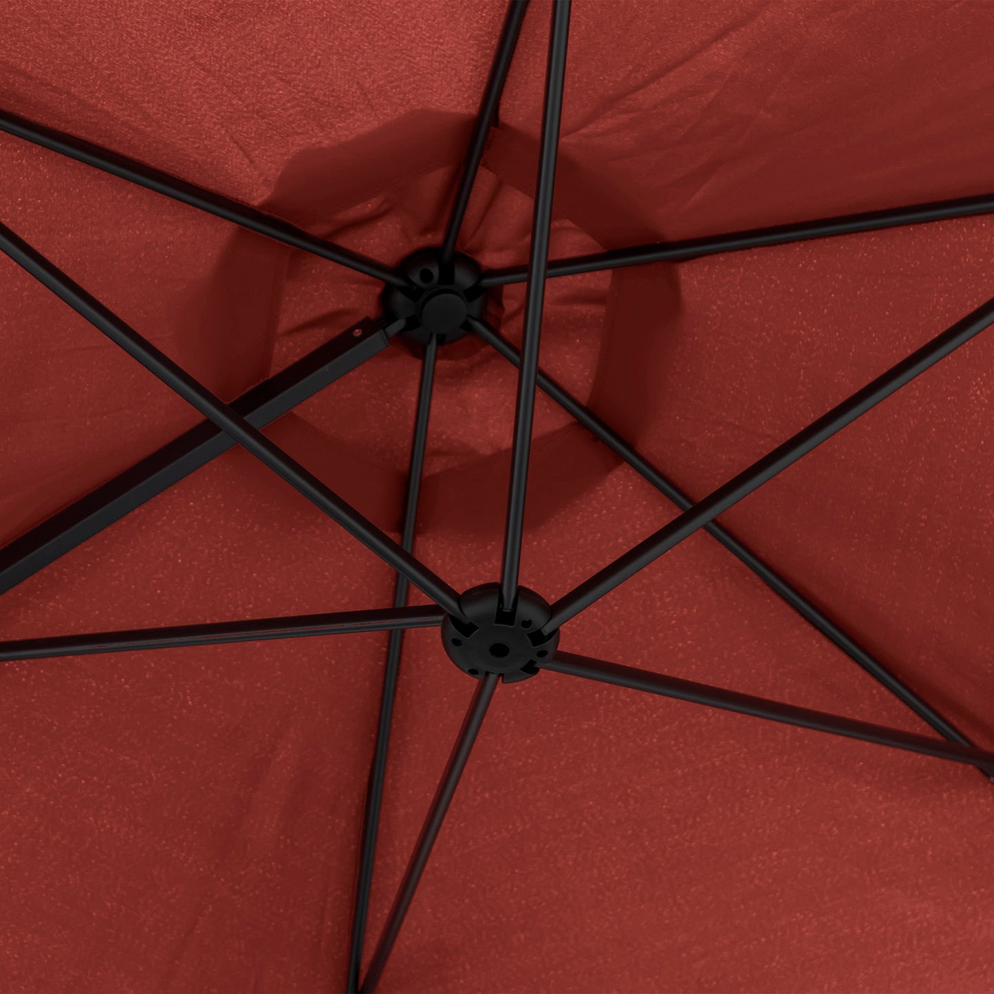 8.5FT Offset Patio Umbrella with 360° Rotation, Outdoor Cantilever Roma Parasol Hanging Sun Shade Canopy Shelter with Cr