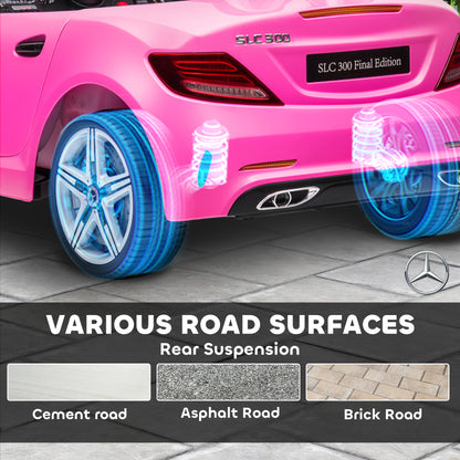 VarietyKart 12V Ride On Car with Parent Remote Control Two Motors Music Lights Suspension Wheels for 3-6 Years Pink