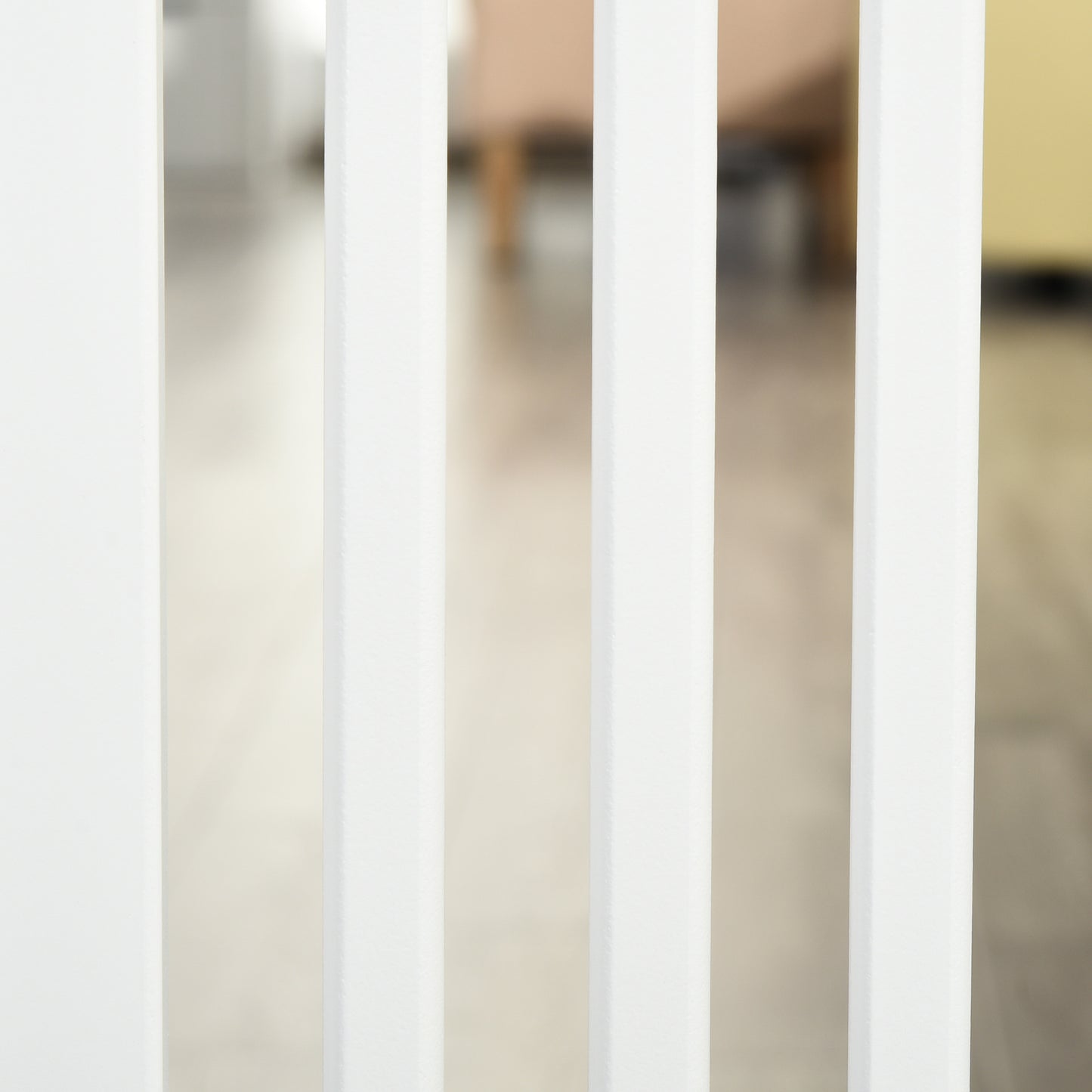 Free Standing Wooden Pet Gate Indoor Dog Barrier Foldable Step Over Doorway Fence Safety Gate with Open Door