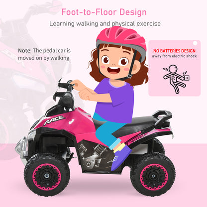 VarietyKart No Power 4 Wheels Ride on Toy for Kids, Foot To Floor Slider Toddler Ride-on Car with Music, Lightening, for