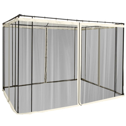Replacement Mosquito Netting for Gazebo 10' x 10' Black Screen Walls for Canopy with Zippers for Parties and Outdoor Act