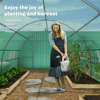 26' x 10' x 6.6' Large Walk in Tunnel Greenhouse Garden Plant Seed Green House Premium Steel Frame