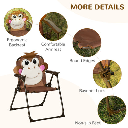 Kids Folding Picnic Table and Chair Set Pattern Outdoor Garden Patio Backyard with Removable & Height Adjustable Sun Umb
