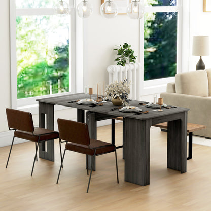 23.6"-70.9" Extendable Dining Table for 6-8 People, Space-Saving Rectangular Kitchen Table for Small Spaces, Dining Room