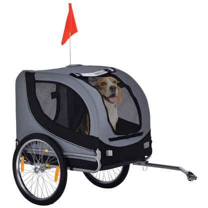 Dog Bike Trailer, Pet Cart, Bicycle Wagon, Travel Cargo, Carrier Attachment with Hitch, Foldable for Travelling, for Sma