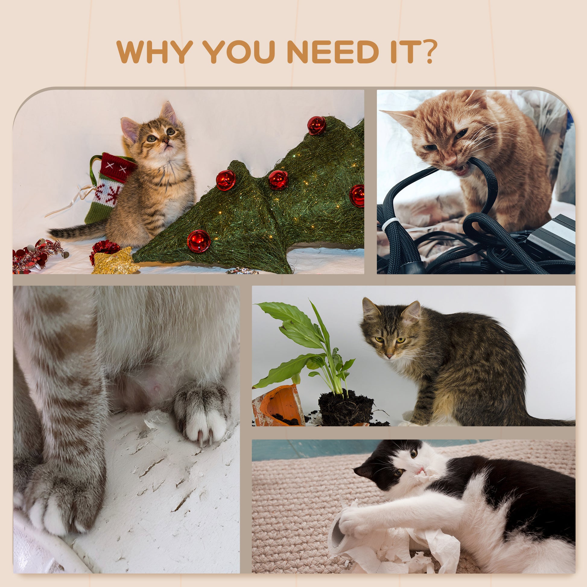 Cat Wall Shelves, 3PCs Cat Shelves with Hammock, Scratching Post, 3 Steps, Jumping Platforms, Wall Mounted Cat Climber, 
