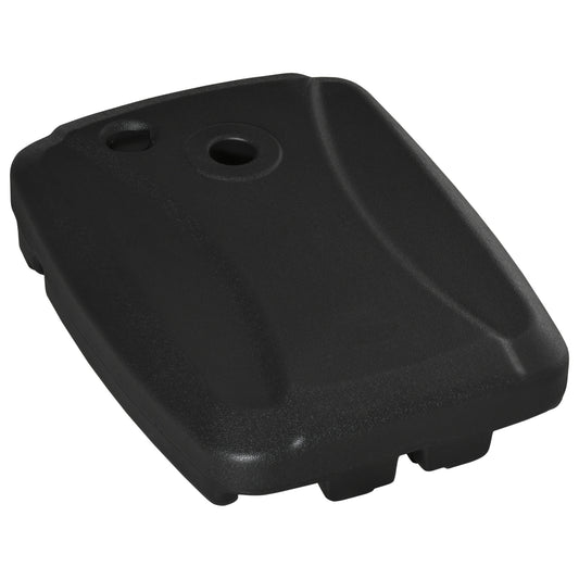 Cantilever Offset Umbrella Base Portable Square Parasol Weights with Wheels, Water and Sand Filled, Up to 165 lbs, Black