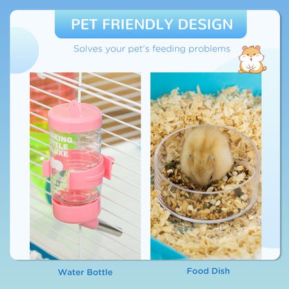 23" Large Hamster Cage, Small Animal House, 5-Level Gerbil Haven, Tunnel Tube System, with Water Bottle, Exercise Wheel,
