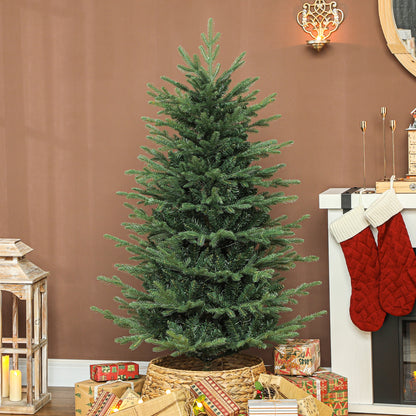 5 ft Artificial Christmas Tree with Dense Realistic Branches, Full Ponderosa Fir, Hinged Xmas Tree, Easy Assembly