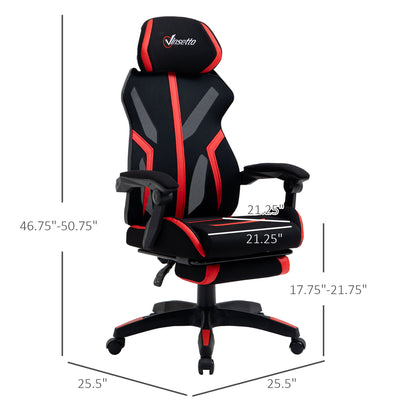 Racing Gaming Chair, Ergonomic Computer Chair with Footrest, Headrest, High Back Recliner Swivel Seat with Adjustable He