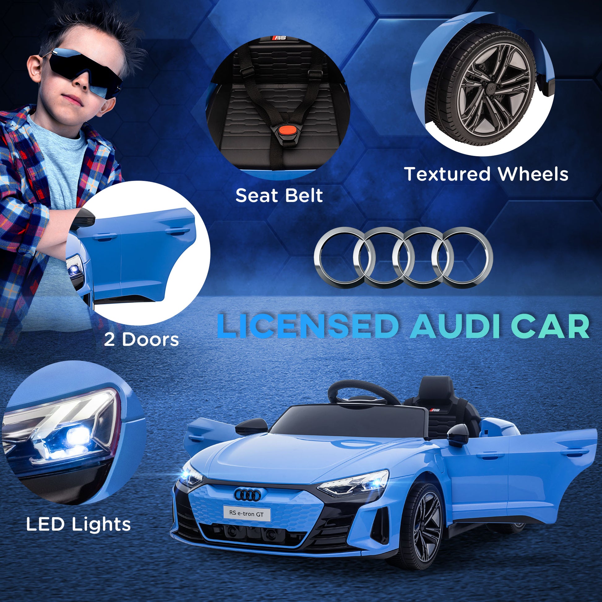 VarietyKart Ride-On Toy On Car with Remote Control, 12V 3.1 MPH Electric Ride for Kids w/ Suspension System, Horn Honkin