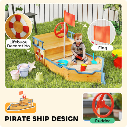 Qaba Kids Seesaw Safe Teeter Totter 2 Seats with Easy-Grip Handles Indoor Outdoor Living Room Playroom Backyard Equipment, for 12-48 Months, Multicolor