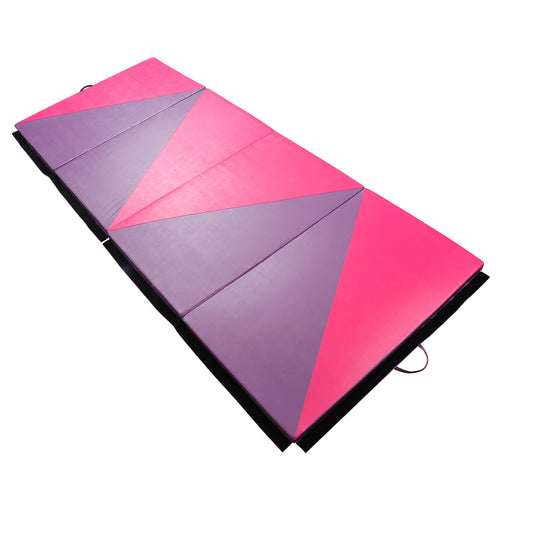 Soozier 4'x10'x2" Folding Gymnastics Tumbling Mat, Exercise Mat  with Carrying Handles for Yoga, MMA, Martial Arts, Stre