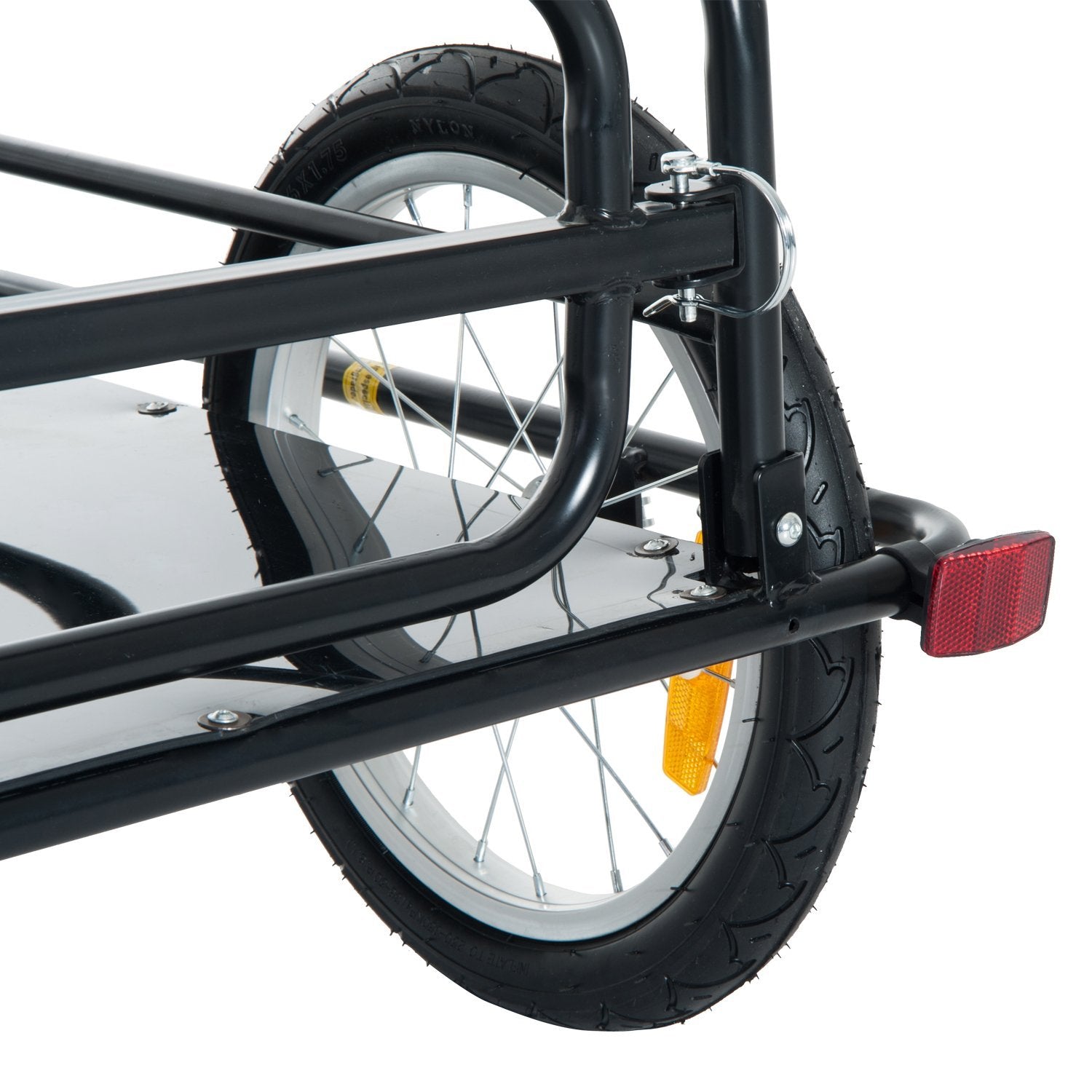 VarietyKart Folding Bicycle Cargo Trailer Wagon Utility Bike Cart Carrier Garden Patio Tool New