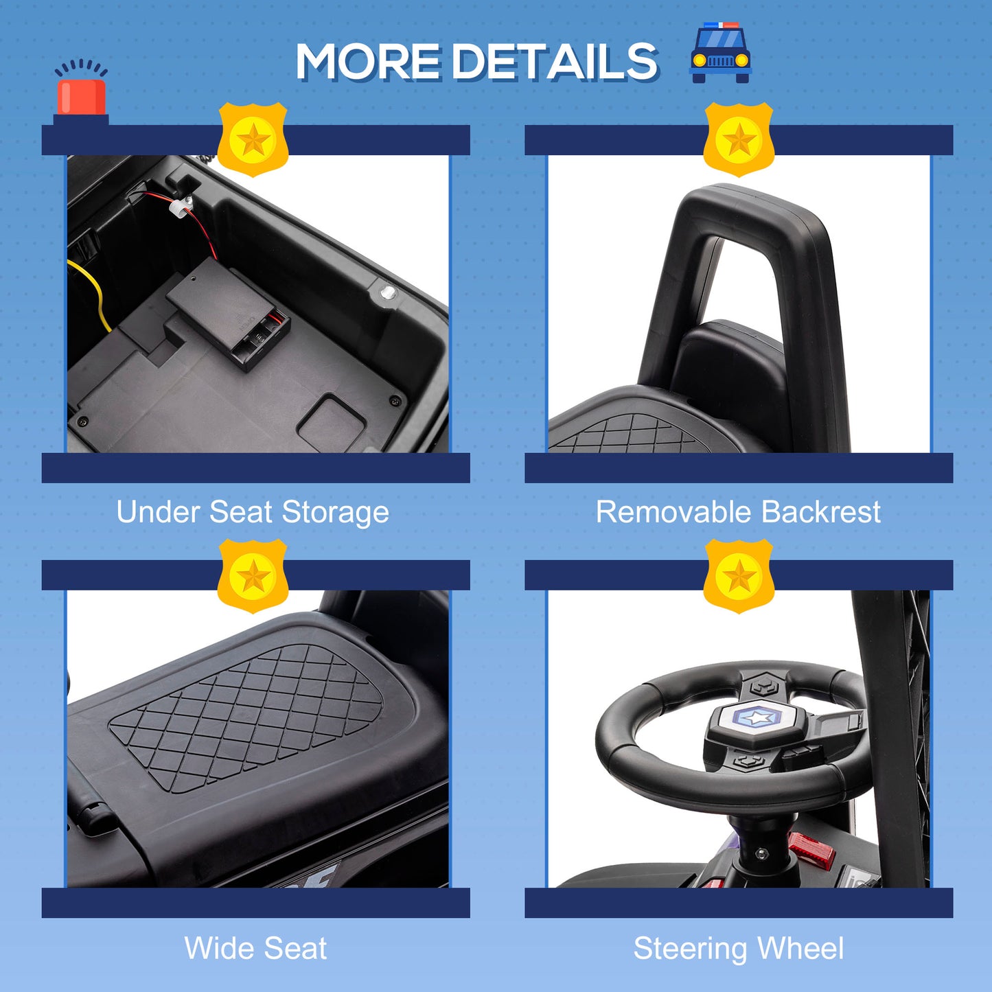 VarietyKart Kids Ride On Sliding Car with Hidden Under Seat Storage, Foot-to-Floor Design, Black
