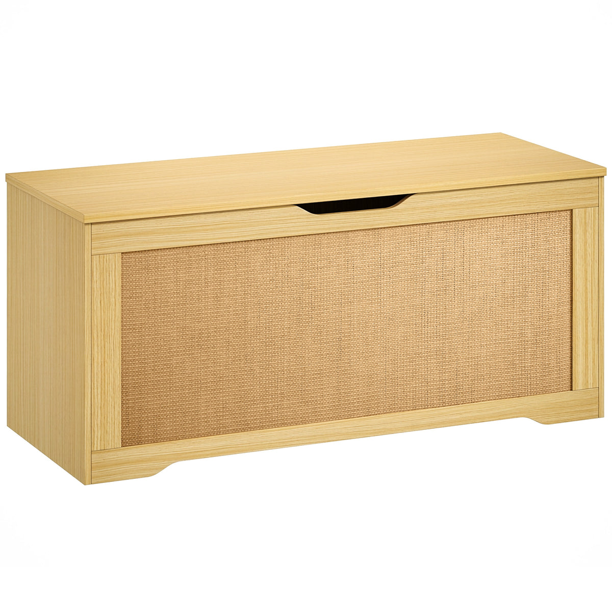 Storage Chest with Lift Top Storage Chest with Safety Hinges 39.4" Oak