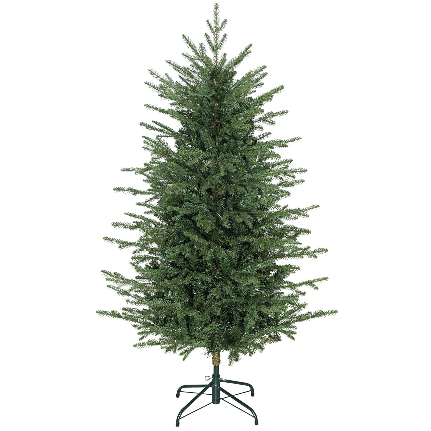 5 ft Artificial Christmas Tree with Dense Realistic Branches, Full Ponderosa Fir, Hinged Xmas Tree, Easy Assembly
