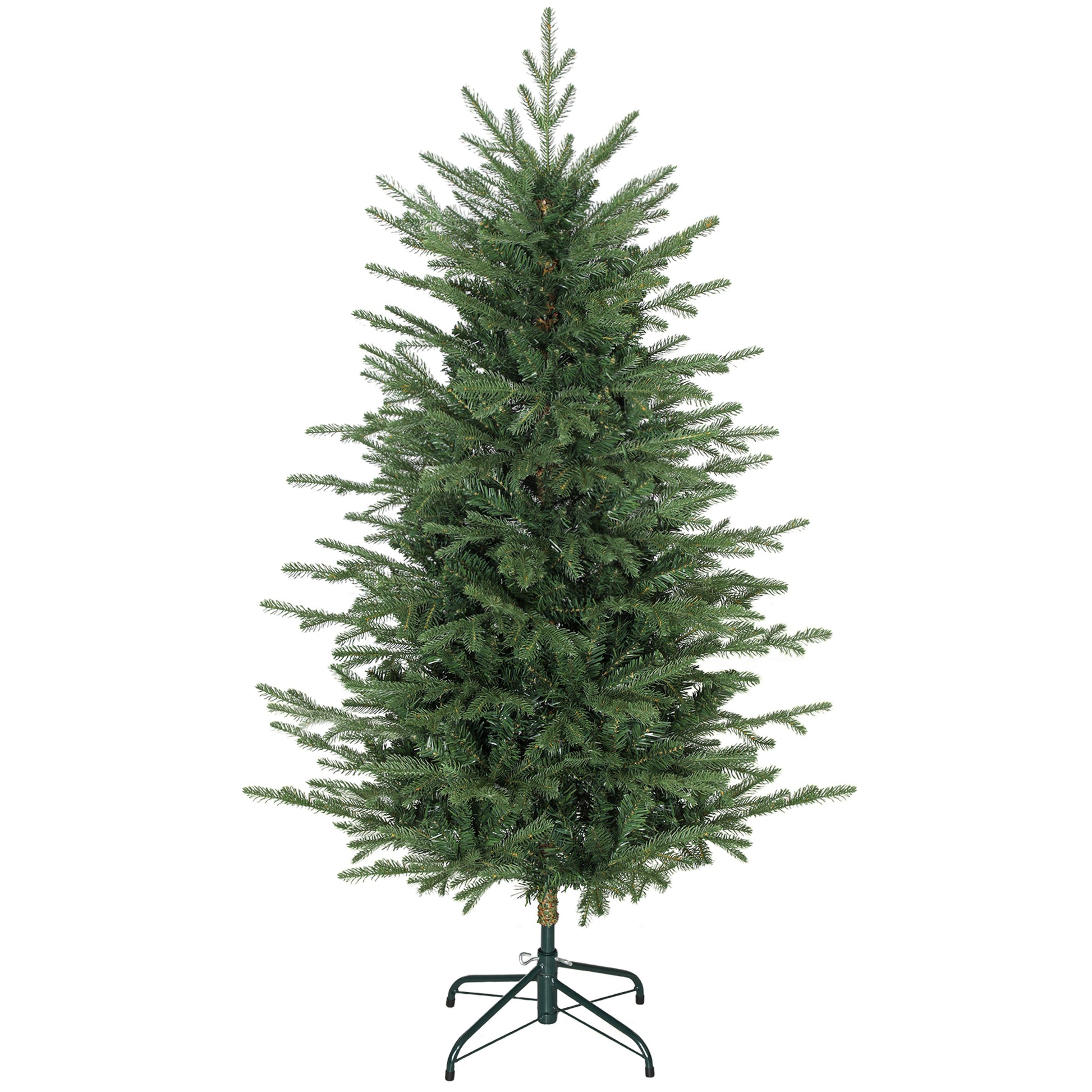 5 ft Artificial Christmas Tree with Dense Realistic Branches, Full Ponderosa Fir, Hinged Xmas Tree, Easy Assembly