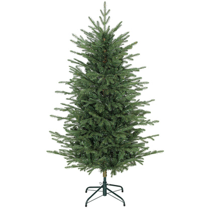 5 ft Artificial Christmas Tree with Dense Realistic Branches, Full Ponderosa Fir, Hinged Xmas Tree, Easy Assembly