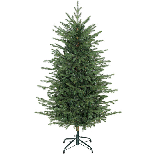 5 ft Artificial Christmas Tree with Dense Realistic Branches, Full Ponderosa Fir, Hinged Xmas Tree, Easy Assembly