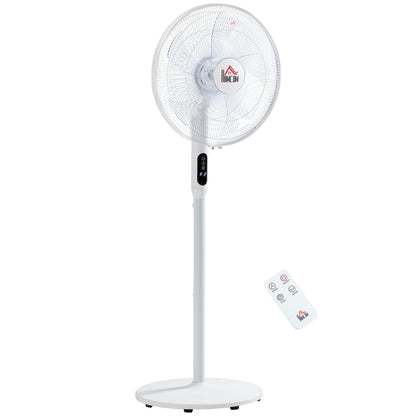 Floor Standing Fan with Remote Control, Oscillating, LED Screen, Stand Up Cooling Fan, Tall Pedestal Electric Fan for Ho