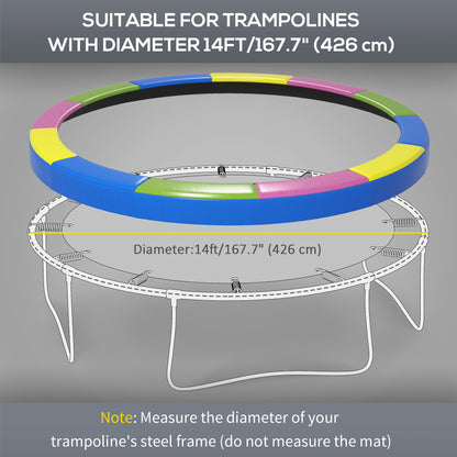 Soozier 14FT Trampoline Spring Cover, Trampoline Pad Replacement, Waterproof and Tear-Resistant, All-Weather Trampoline 