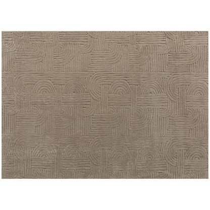 7.5x9.5 Area Rug, Luxurious Faux Fur Rug, Non-Slip Floor Carpet for Living Room, Bedroom, Dining Room, Tan