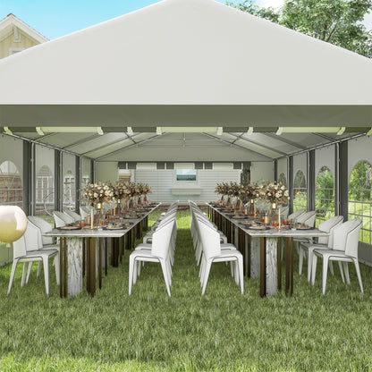 20'x33' Heavy Duty Large Party Tent & Carport with Removable Sidewalls, Portable Garage Canopy Tent, Grey