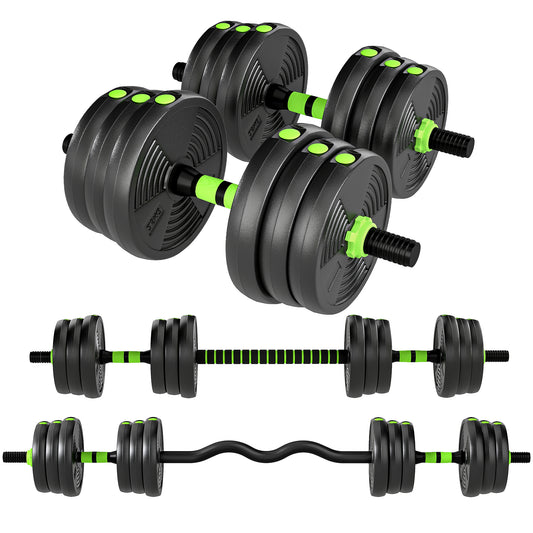 Soozier Adjustable Dumbbell Set, 3 in 1 Weights Dumbbells Set for Home Gym, 55lb Free Weights with Connector and Non-Sli