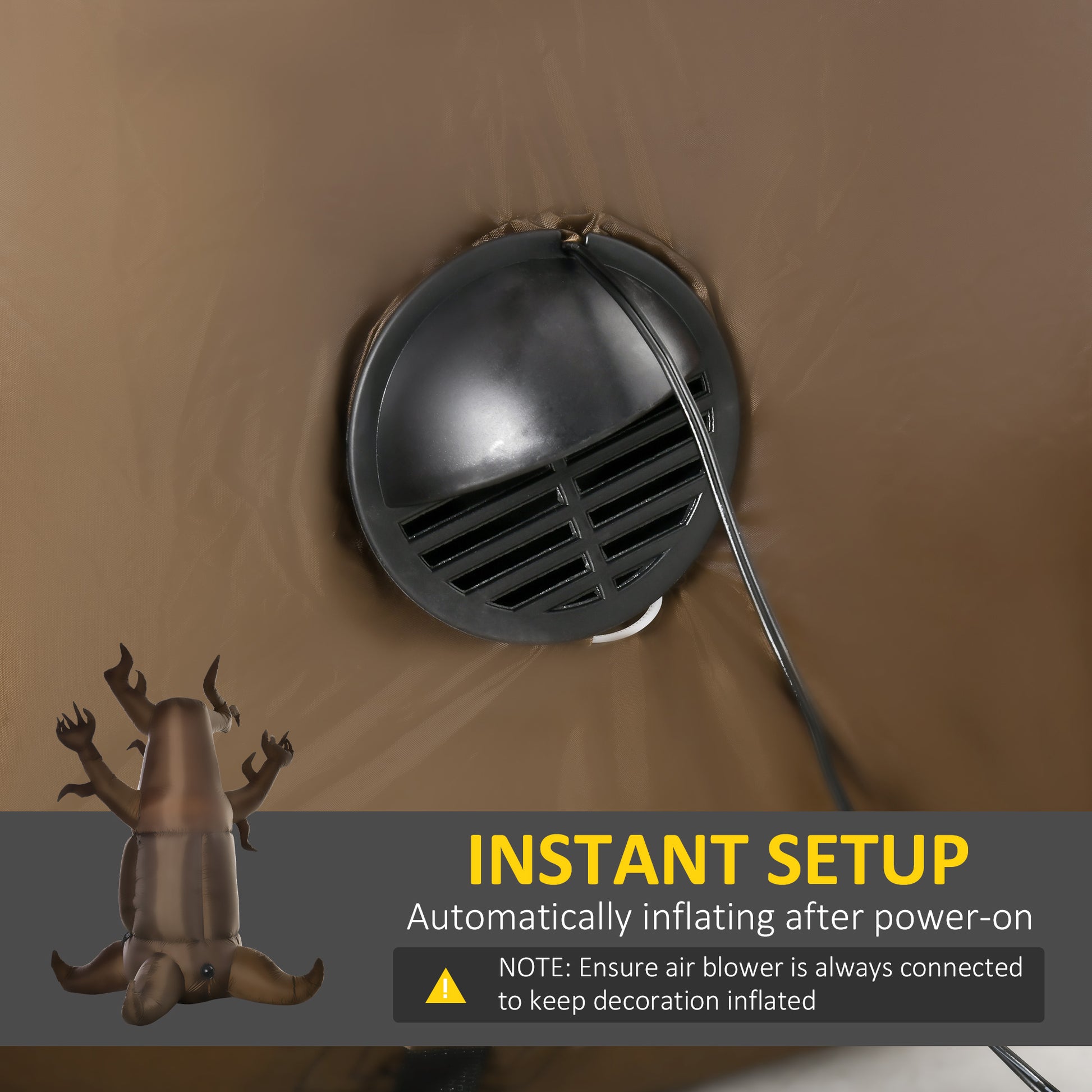 Inflatable Halloween Decoration Haunted Tree with White Ghost, Blow-Up Outdoor LED Display for Lawn, Garden, Party