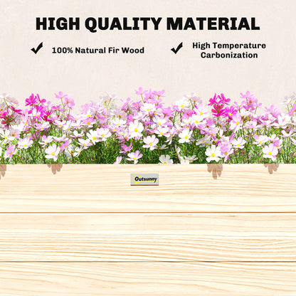 3.3 x 1.2 x 1.2 ft Garden Raised Bed Planter Grow Containers for Outdoor Patio Plant Flower Vegetable Pot, Natural