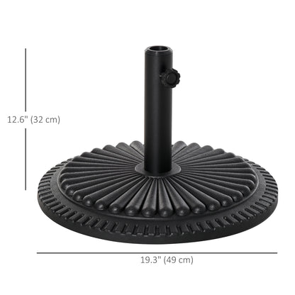 Patio Umbrella Base Stand, Round Cement Parasol Holder for Outdoor, Patio, Garden, Beach, Fits Φ1.4", Φ1.5" and Φ 2" Pol