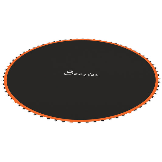 Soozier Trampoline Mat Replacement with Spring Pull Tool and 72 V-Hooks, Fits 12ft Trampoline, Using 5.5" Springs, Orang