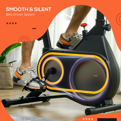 Soozier Exercise Bike, Magnetic Resistance Exercise Bike with LCD Display, Low Noise Stationary Indoor Cycling Bike for 