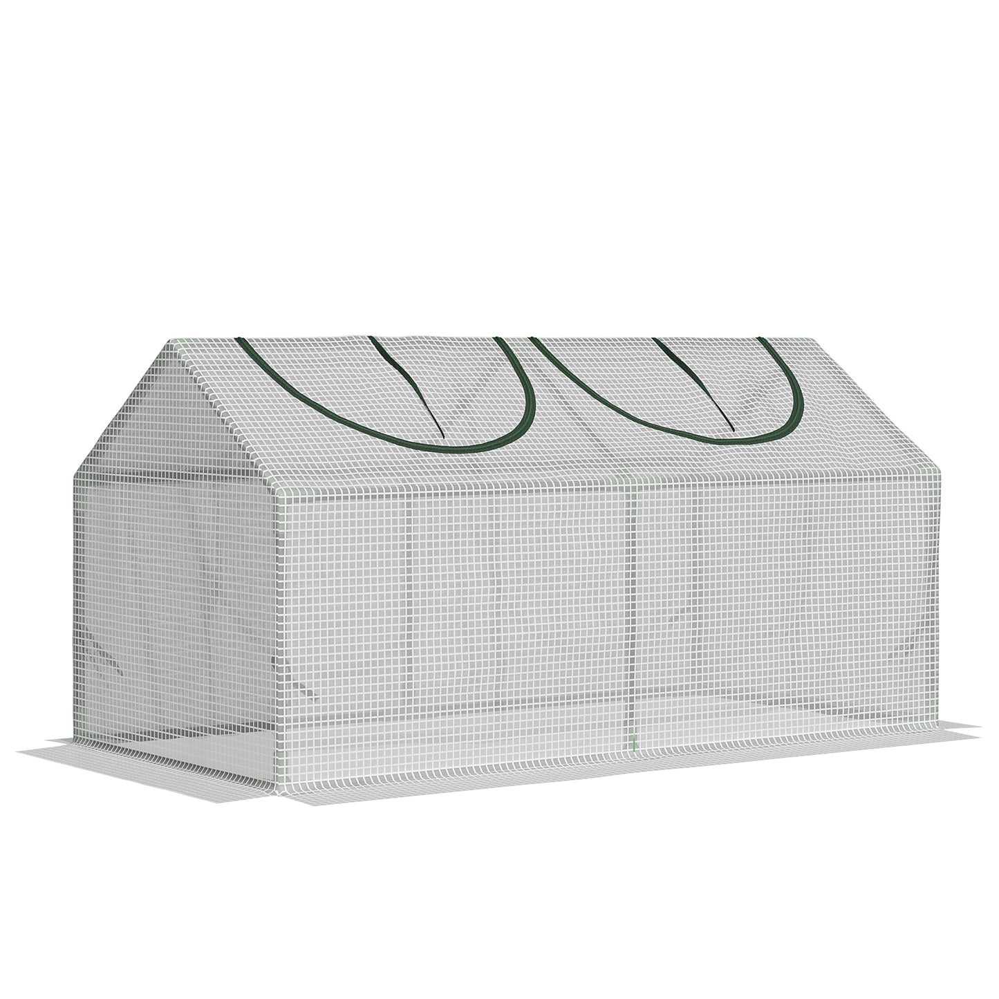 47" x 24" x 24" Portable Mini Tunnel Greenhouse Garden Planting Outdoor Flower Warm House Box with 2 Windows Steel Frame