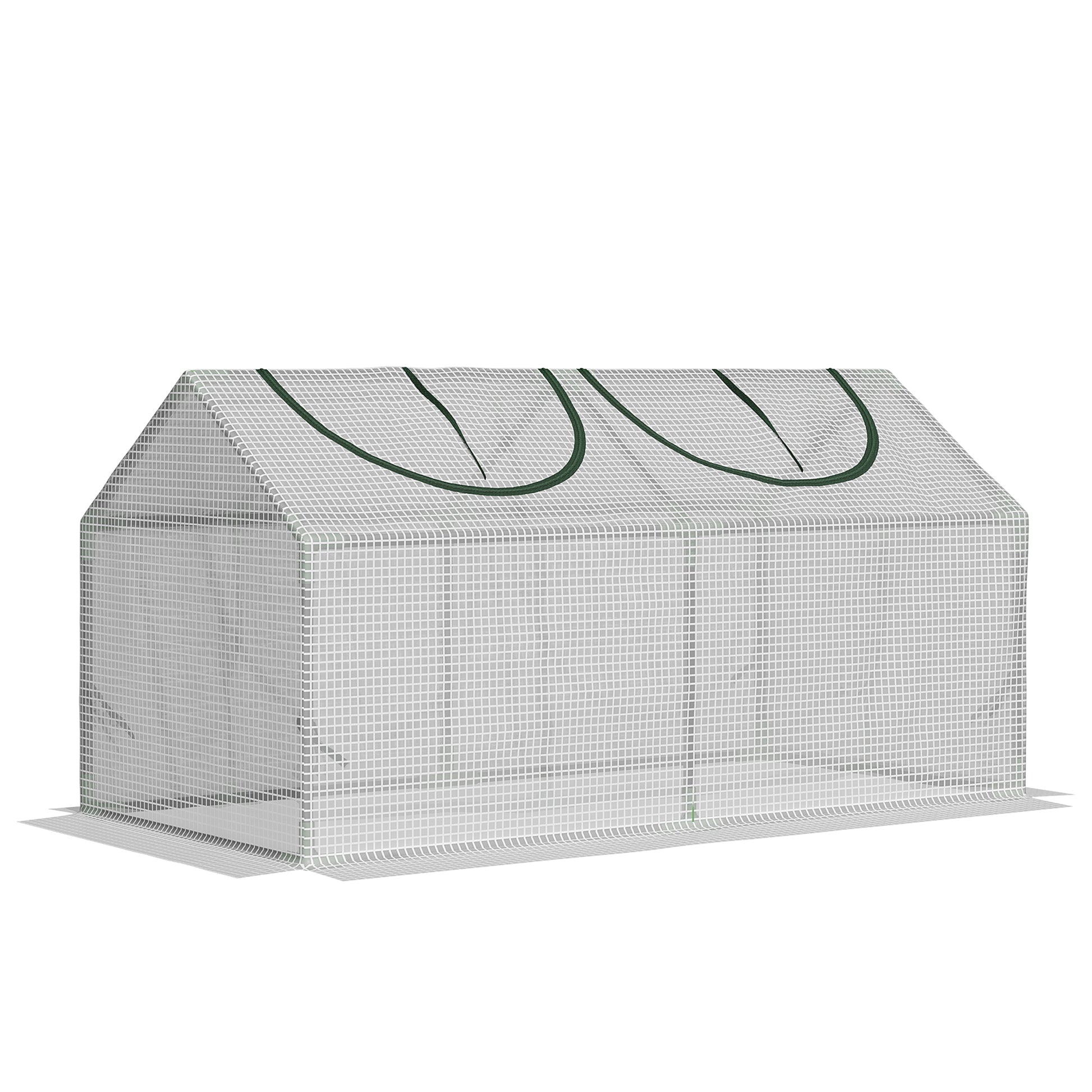 47" x 24" x 24" Portable Mini Tunnel Greenhouse Garden Planting Outdoor Flower Warm House Box with 2 Windows Steel Frame