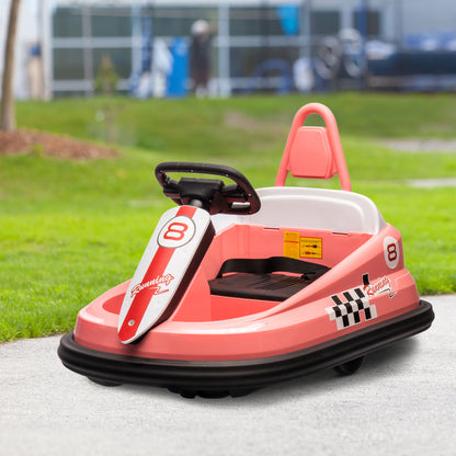 VarietyKart Kids Bumper Car, 6V 360° Rotation Electric Ride on Car, Twin Motors Battery Powered Toy with Music, Horn and