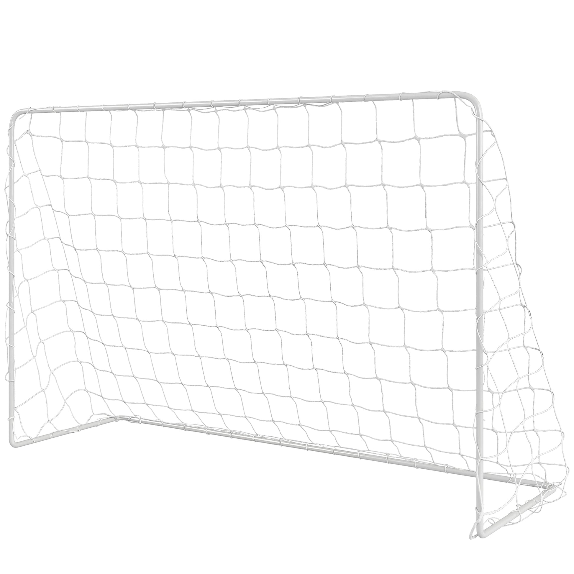 Soozier Soccer Goal, 6 x 4ft Portable Practice Soccer Net with Nylon Mesh, Steel Frame, for Indoor and Outdoor Use