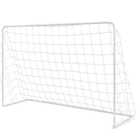 Soozier Soccer Goal, 6 x 4ft Portable Practice Soccer Net with Nylon Mesh, Steel Frame, for Indoor and Outdoor Use