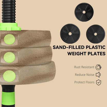 Soozier Adjustable Dumbbell Set, 3 in 1 Weights Dumbbells Set for Home Gym, 44lb Free Weights with Connector and Non-Sli