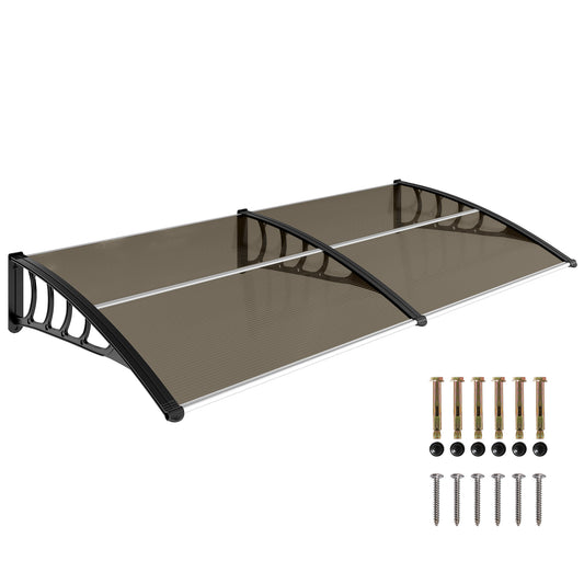 Window Awning Door Canopy, Polycarbonate Front Door Outdoor Patio Cover, Sun Shelter, Hollow Sheet for UV, Rain, Snow an