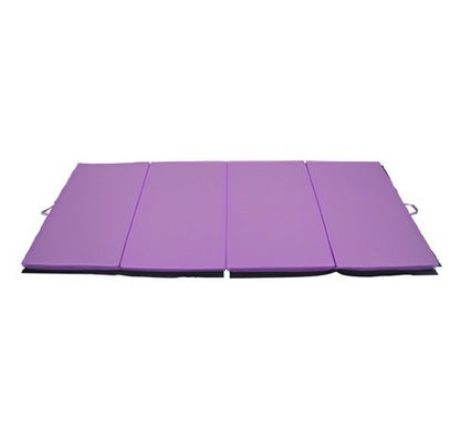 Soozier 4'x8'x2" Folding Gymnastics Tumbling Mat, Exercise Mat with Carrying Handles for Yoga, MMA, Martial Arts, Stretc