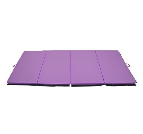 Soozier 4'x8'x2" Folding Gymnastics Tumbling Mat, Exercise Mat with Carrying Handles for Yoga, MMA, Martial Arts, Stretc