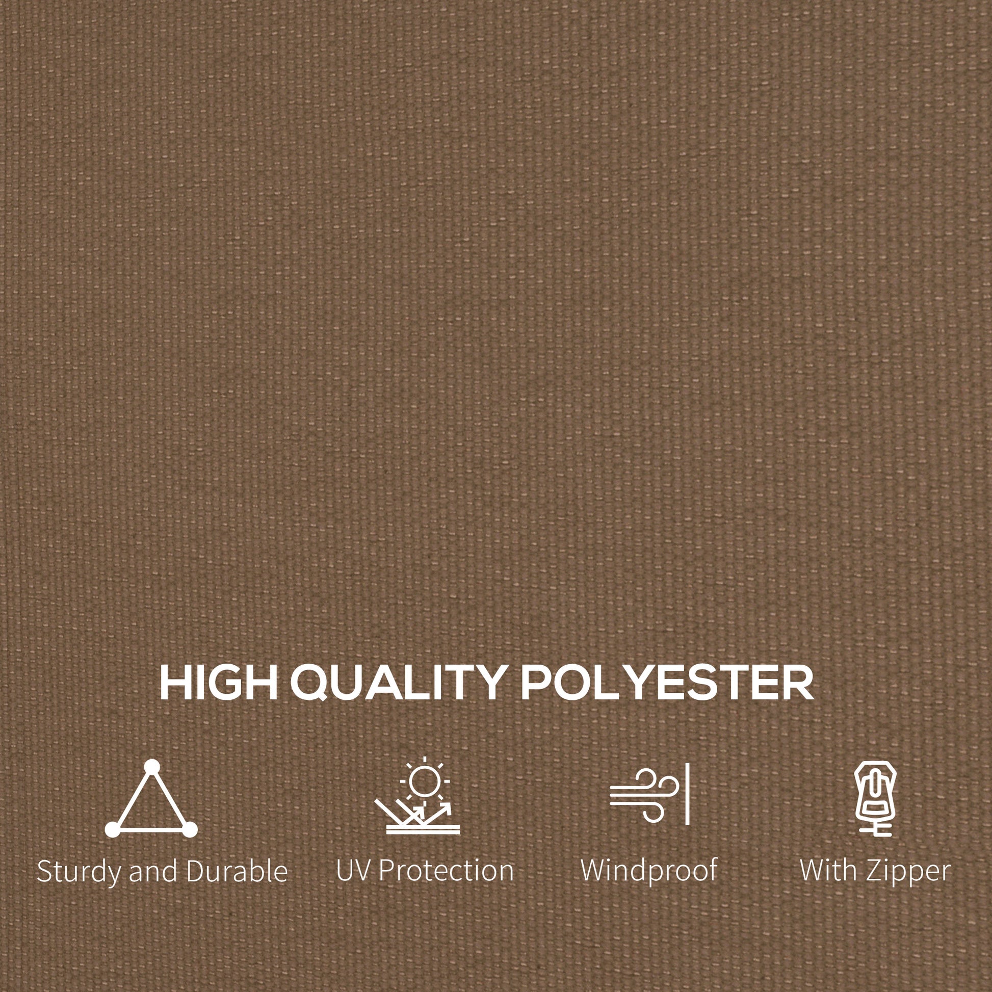 Gazebo Curtains, 10' x 13' Universal Replacement Privacy Curtain, 4-Panels Sidewall with Hooks/C-Rings, Dark Brown