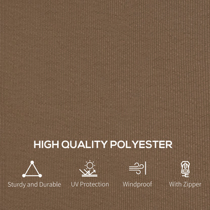 Gazebo Curtains, 10' x 13' Universal Replacement Privacy Curtain, 4-Panels Sidewall with Hooks/C-Rings, Dark Brown
