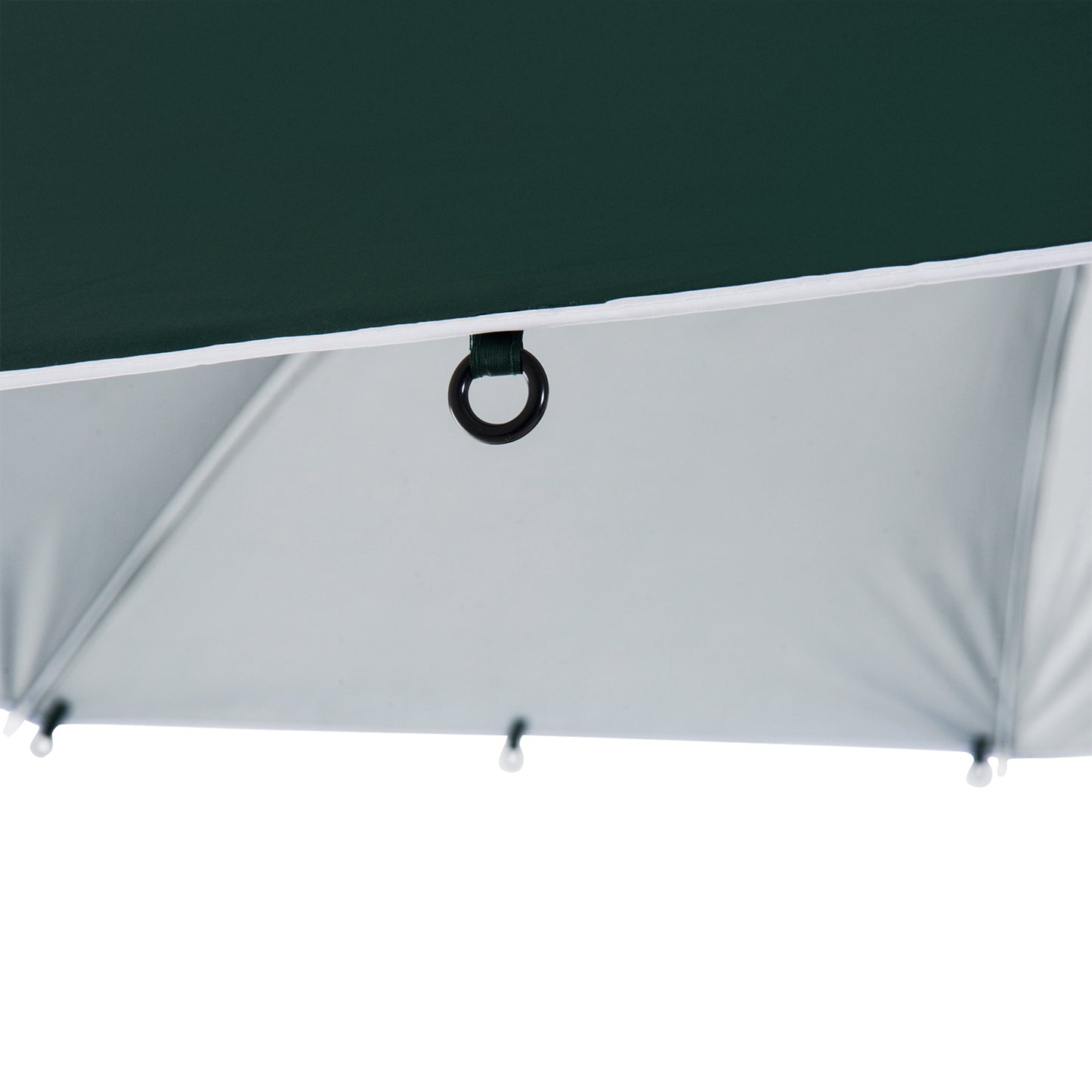 7.5FT 2-in-1 Umbrella Shelter with Carry Bag, Beach Sport Umbrella with Silver Coated UPF50+ UV Protection Dark Green