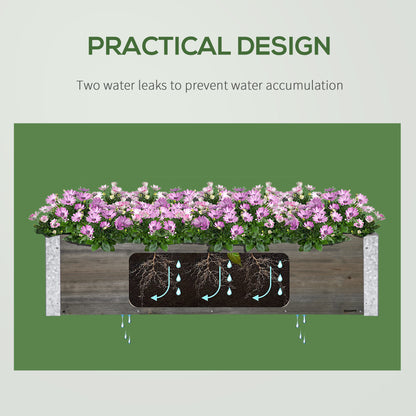 3' x 1' Raised Garden Bed Elevated Wooden Planter Box Outdoor for Backyard, Patio to Grow Vegetables, Herbs, and Flowers