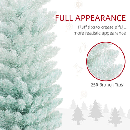 5ft Pencil Christmas Trees, Skinny Artificial Christmas Tree for Xmas Holiday Decor, Gradient Blue